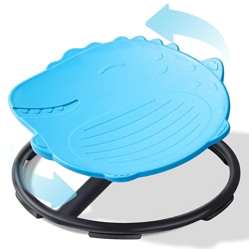 Dinosaur Spinning Chair for Autistic Kids – Sensory Spinning Toy, Spin Chair for Kids Autism, Sensory Swivel Seat for Balance, Coordination, Focus & ADHD Support, Autism Sensory Products (Blue)