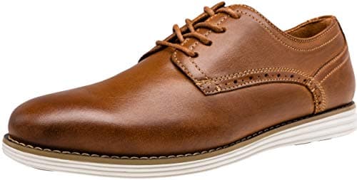 Vostey Men's Dress Shoes Leather Dress Shoes for Men Brown Dress Shoes Leather Oxford Shoes for Men Casual Dress Shoes for Men(BMY630 Yellow Brown 10.5) - Image 1