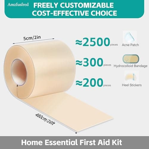 New Version Hydrocolloid Roll,2in*16ft Hydrocolloid Bandages for Wound Care,Medical-Grade Hydrocolloid Patch Bandages with Self-Adhesive, Flexible & Waterproof DIY Size & Shape (16FT) - Thumbnail 2