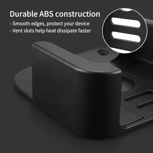 for Apple TV Mount Behind TV, TV Wall Ceiling Mounts Mount for Apple TV 4K, Compatible with All Apple TV Generations, Durable ABS with A Glossy - Black - Thumbnail 4