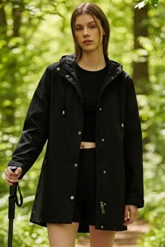 Orolay RainJacket for Women Waterproof with Hood Trech Coat for Women Lightweight Raincoats Packable Windbreaker - Thumbnail 5
