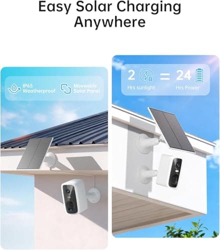 Security Cameras Wireless Outdoor,4MP Outdoor WiFi Wireless Cameras,Outside Battery Powered Camera for Home Security,AI Motion Detection,Color Night Vision,Spotlight,Siren Alarm,SD/Cloud Storage,2Pack - Thumbnail 2