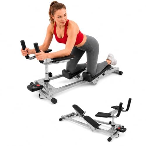 Core Twist Workout Machine for Home Gym, Full Body Ab Trainer with 5-Level Height Adjustment, Soft Knee Pads and Elbow Support, 330LB Capacity, Low Impact Fitness Equipment for Waist Back Glutes