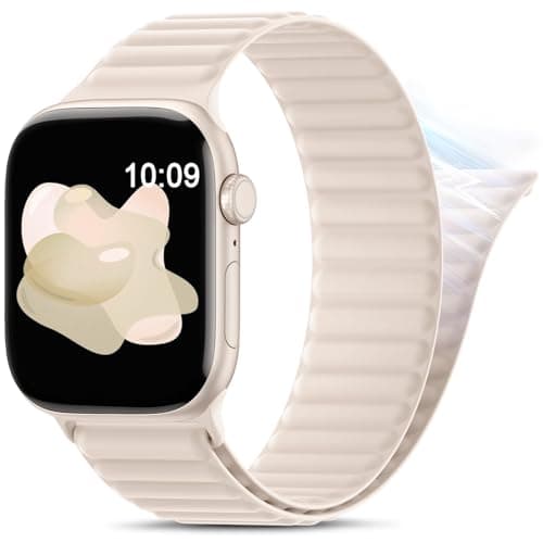 AMKSY Magnetic Sport Bands for Apple Watch Bands for Men Women 44mm 49mm 46mm 42mm 45mm 40mm 41mm 38m, Soft Silicone Strap Wristbands for Apple iWatch Ultra 3 2 1 Series 11 10 9 8 7 6 5 4 SE