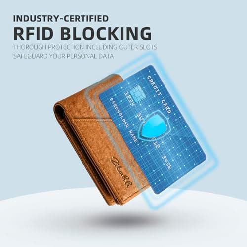 Zitahli Bifold Wallets for Men - Slim RFID Leather Credit Card Holder for 6-11 Cards, Minimalist Thin Wallet with ID Window & Cash Slot,Front Pockt Carteras Para Hombres, Birthday Gifts for Men - Thumbnail 4