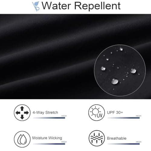 M MAELREG Dress Pants for Men Straight Fit Stretch Quick Dry Lightweight 5 Pockets Business Casual Golf Pants Men Black - Thumbnail 6