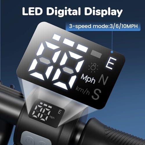 iScooter IK3 Electric Scooter for Kids Ages 6-12, 150W Motor, LED Display, 3 speeds Adjustable, Colorful Lights, Double Brake, Kids Electric Scooter with Magnetic Charging (IK3,Black) - Thumbnail 2