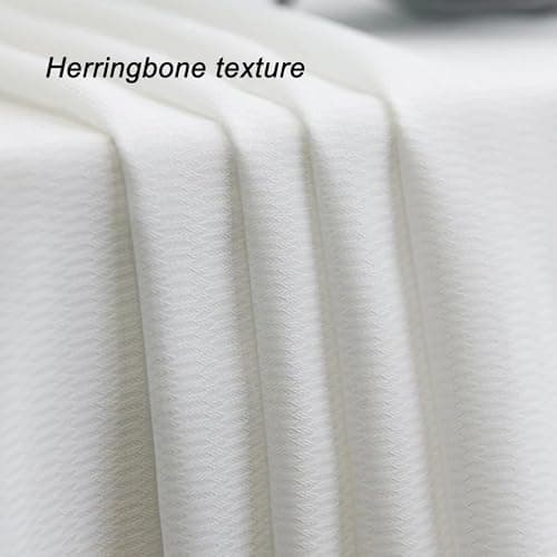 Draphelle Patio Screen Non-See-Through Outdoor Curtains Waterproof Sheer Lightweight Drapes for Porch Gazebo Garden Party Wedding Backdrop, White, W 52 x L 84 inch per Panel, 2 Panels - Thumbnail 4
