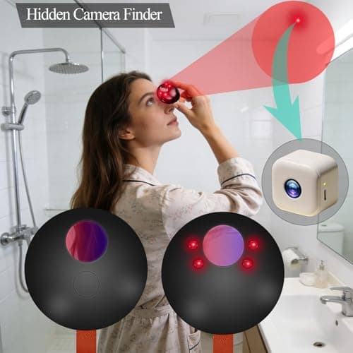 Hidden Camera Detector – Electronic Bug & GPS Tracker Finder, RF Signal Scanner, Portable Rechargeable Surveillance Detector for Home, Hotel, Car & Travel Security - Thumbnail 4