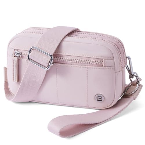 POIUGOYA Small Nylon Crossbody Bags for Women,RFID Wristlet Purse Built in Wallet, 4 Zipper Crossbody Wallet Phone Organizer - Image 1