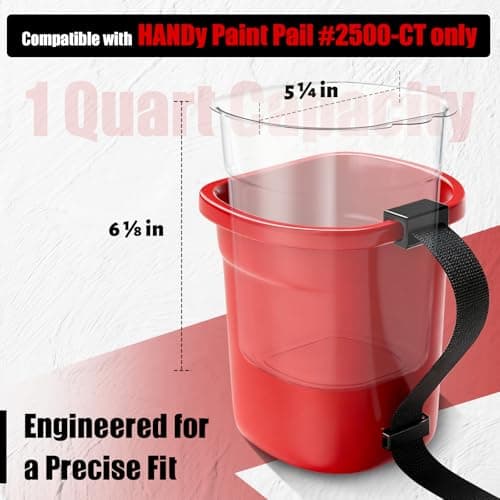 HIUMTREE 24 Pcs Paint Pail Liners, Paint Bucket Liners for Paint Cups, Holds Up to a Quart of Paint or Stain, Use Solo or with a Bucket (Compatible with Model 2500-CT Style Hand Paint Pails) - Thumbnail 4