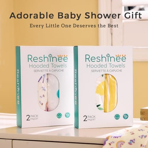2 Pack Baby Hooded Towel,Viscose for Bamboo Baby Bath Towels Soft for Newborn, Baby Girls Shower Gifts, Bath Essential for Toddlers Girls (Unicorn, 29”x 29”) - Thumbnail 5