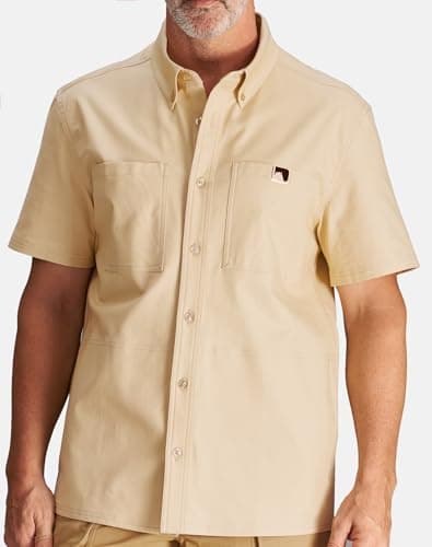 CHRONOLINE Men's Short Sleeve Work Shirt Heavyweight Cotton Canvas Utility Top 2026 Spring Summer Workwear Shirt - Thumbnail 2