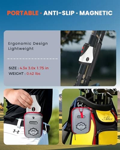 Golf Rangefinder with Slope,1200 Yards Laser Range Finder Golfing,7X Magnification,Flag Lock Vibration,Rechargeable Range Finders with Magnet Stripe,Continuous Scan Mode,High Precision Measurement. - Thumbnail 5