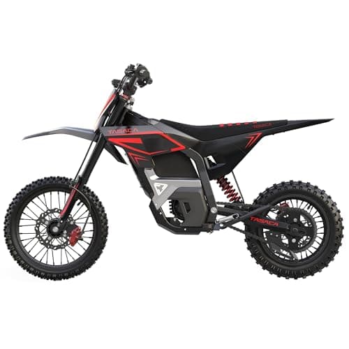 Tasaca V58 Electric Dirt Bike with 5500W Peak Motor, 55Mph Top Speed, 276Nm Max Torque, 5-Speed Modes, 52V 30Ah Battery with BMS, 14" / 12" Off-Road Ebike for Teens T500 Black - Thumbnail 2