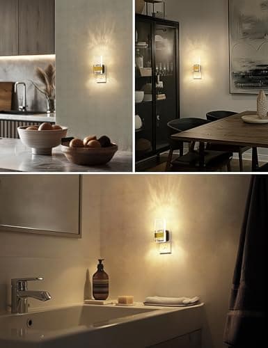 L LOHAS LED Night Lights Plug Into Wall, 2 Pack Plug in Night Light LED with Dusk to Dawn Sensor, 0-100LM Dimmable Nightlight, Wall Sconce-Style Design Nightlights for Bathroom, Hallway,Stairway,Gift - Thumbnail 5