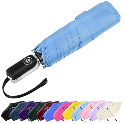 Lejorain Folding Automatic Umbrella Small - Portable Lightweight Slim Mini Umbrella Windproof Umbrellas for Women Mens