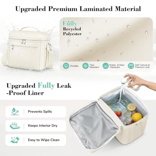 DALINDA Lunch Bag Women,Insulated Lunch Bags Cooler Bag Lunch Box Leak-Proof Lightweight for Picnic,Grocery,Beach,Camping,Travel,Work - Thumbnail 4