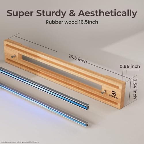 Magnetic Knife Holder for Wall, Magnet Knife Storage Strip Wooden 16.5 Inch, Use as Knife Bar, Knife Rack, Kitchen Utensil Organizers Tool, Wall Mount, Housewarming, Party, Gift - Thumbnail 5