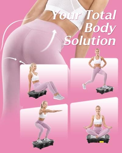 Vibrating Fitness Platform, 200 Speed Levels Vibration Plate for Full Body Training & Body Shaping, 300 Lbs Load with Resistance Bands for Daily Use - Thumbnail 5