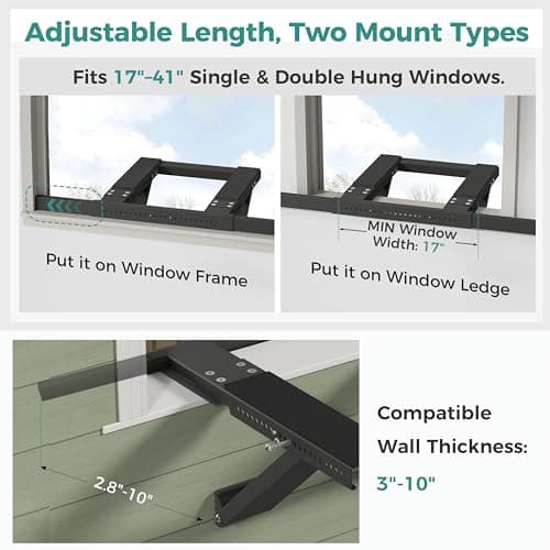 No-Drilling Window Air Conditioner Support Bracket, AC Holder Stand Mount - Thumbnail 4