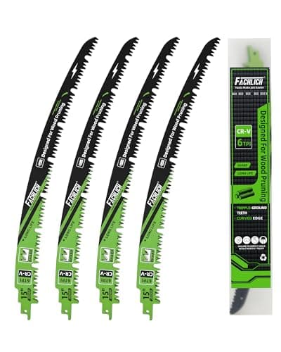 15-Inch Pruning Blades for Wood - Reciprocating Saw Blades Set, FACHLICH Arc Cutting Edge 6TPI Saw Blades for Tree Pruning, Wood Cutting(4 Pack) - Image 1