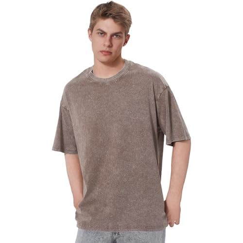 Oversized T-Shirts for Men Vintage Cotton Tee Crew Neck Short Sleeve Tops Men's Loose Fit Casual Fashion Shirt - Image 1