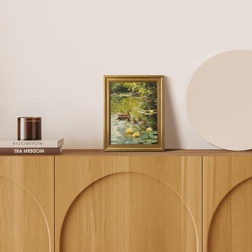 HISPACE Vintage Framed Wall Art for Living Room,8x10 Inch Duck Canvas Print for Living Room Bedroom Decor,Unique Gift Wall Decor for Friends and Family - Thumbnail 4