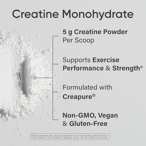 Sports Research® Creatine Monohydrate Powder w/Creapure® - Gain Lean Muscle, Improve Performance, & Support Workout Recovery* - 5g German Creatine · NSF Sport · Easy Mixing - 90 Servings (Unflavored) - Thumbnail 4