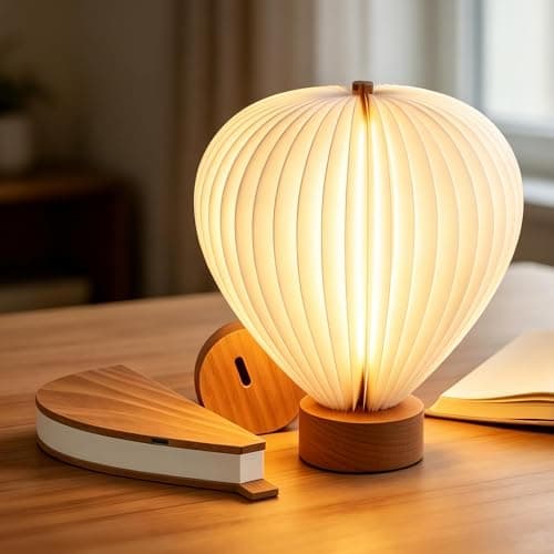 Hot Air Balloon Warm Night Light,Dimmable Touch Lamp for Bedroom,Portable Table Bedside Lamp,hot air balloon lantern decor,1200 mAh battery,Portable Camping Lamp for Outdoor,Bedroom,Party Decor - Image 1