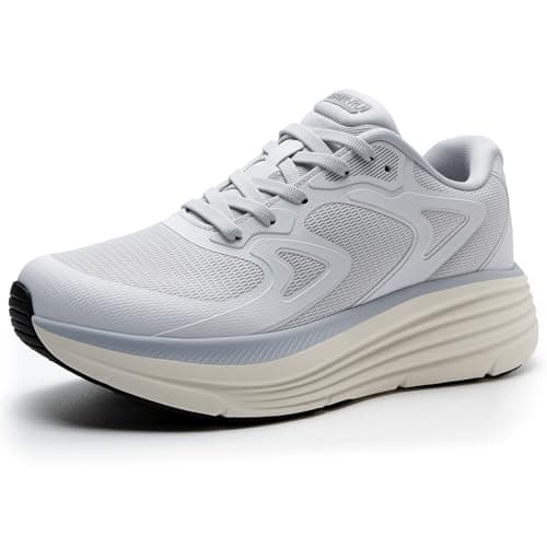 ALEADER Running Shoes for Women, Arch Support Walking Shoes, Tennis Shoes Womens Fashion Sneakers Light Gray Size 7 - Image 1