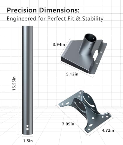 Irosiy Starlink Bracket Mount - Universal Aluminum Bracket for Starlink Standard & High Performance - Durable & Weatherproof Wall/Roof Mounting Kit - Thumbnail 6