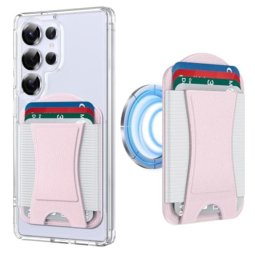 YWXTW 2026 Upgraded Magnetic Wallet for Samsung Galaxy S26/S25/S24 Series and iPhone 17/16/15/14/13/12 Models, 6 Cards Holder, Minimalist Slim Leather Magnet Wallet - Image 1