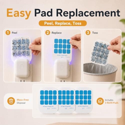 Fruit Fly Traps for Indoors 2-Pack: Upgraded Flying Insect Trap with 6 Refills - Bug Catcher for Gnat Mosquito Moths - Suitable for House Home Kitchen - Thumbnail 6