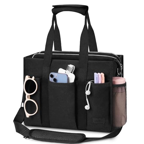 Tote Bag for School, Large Canvas Crossbody Shoulder Bag for College