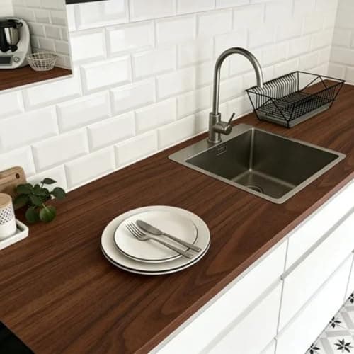 Abyssaly Dark Brown Walnut Wood Grain Contact Paper - Waterproof Wooden Wallpaper Peel and Stick for Furniture - Wood Vinyl Wrap Roll for Cabinets Countertops and Table 15.7" X 393.7" - Thumbnail 2