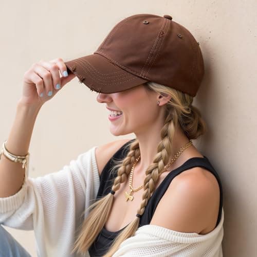 spxkd Baseball Cap for Men Women Red-Brown - Thumbnail 5
