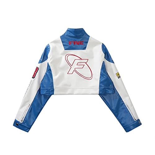 Aelfric Eden Cropped Leather Jacket Women PU Crop Moto Biker Racing Trendy Fashion Casual Coats - Thumbnail 5