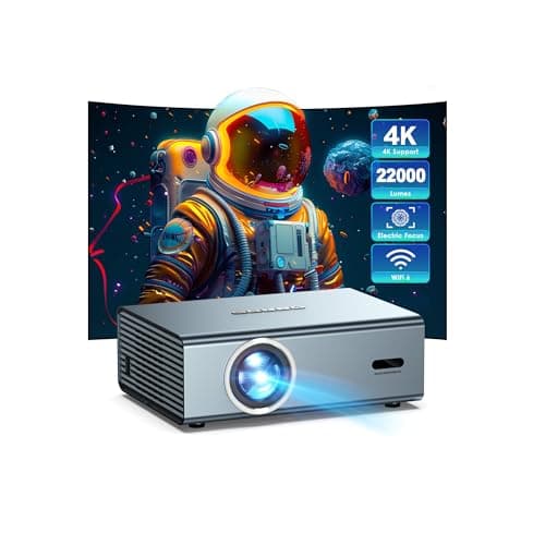 [Electric Focus] 4K Support Projector with WiFi6 and Bluetooth 5.3, Outdoor Projectors for Outside Video Use, OWNKNEW Gaming Movie Proyector, Auto Keystone Correction