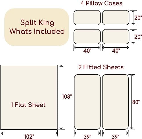 Mellanni Split King Sheet Set - 7-Piece Iconic Collection Bedding, (Including 4 Pillowcases), 16-Inch Deep Pocket, Easy Care, Extra Soft, Cooling Sheets, Brushed Microfiber - Brick Red - Thumbnail 2