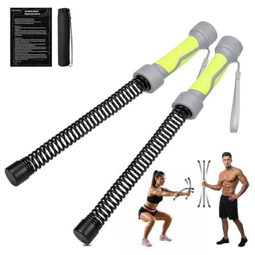 ONLYMENS 3-in-1 Ropeless Battle Ropes for Home Gym, Heavy Weighted Cordless Battle Rope Sticks (2.86lbs Each), Convertible Power Twister & Vibration Bar, Portable Workout Exercise Equipment for Cardio Training - Image 1
