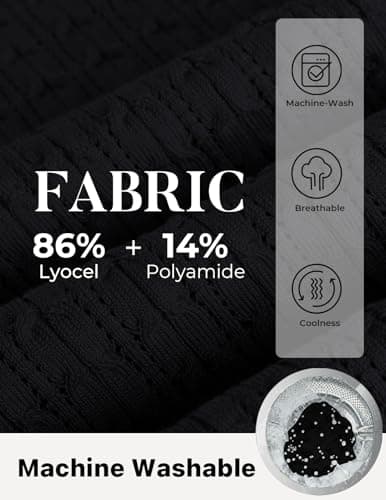 PJ PAUL JONES Black Polo Shirts for Men Casual Button Down Golf Polo Shirts Knit Textured Summer Polo T Shirts Black L - Thumbnail 4