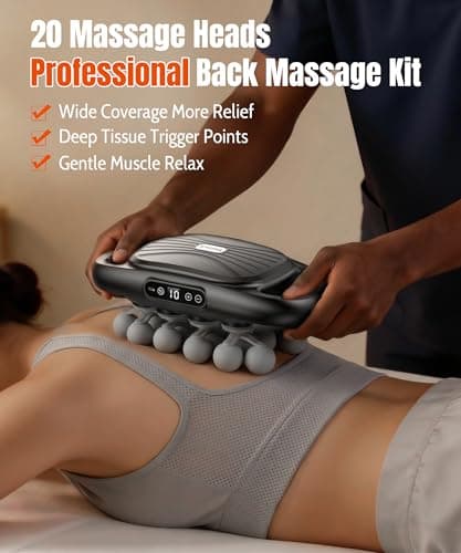 Ziumrw Deep Tissue Massage Gun with 20 Massage Heads, Percussion Muscle Massager for Back Neck Shoulder, 9 Modes & 9 Speeds, USB-C Rechargeable Handheld Massager - Thumbnail 3