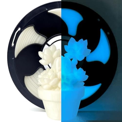 Glow Blue in the Dark 1.75mm PLA Filament, Luminous Blue Bright 3D Printer Filament, 1kg (2.2lbs) Spool 3D Printing PLA Filament Rod Fit Most FDM Printer - Image 1