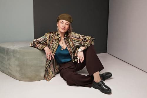 BEAUSEEN Women's Lace-up Platform Chunky Loafers Lightweight Breathable Slip On Shoes Flexible Comfort Driving Moccasins Black,7 US - Thumbnail 2