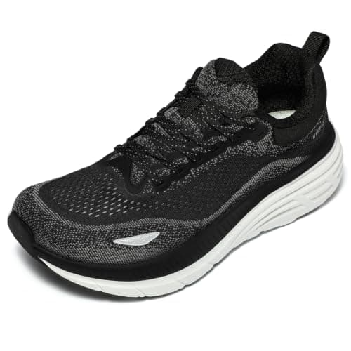 Wirpex Women's Wide Toe Box Walking Shoes Cushion Comfortable Tennis Shoes Non-Slip Running Workout Gym Sports Athletic Breathable Fashion Sneakers Black 5.5 - Image 1