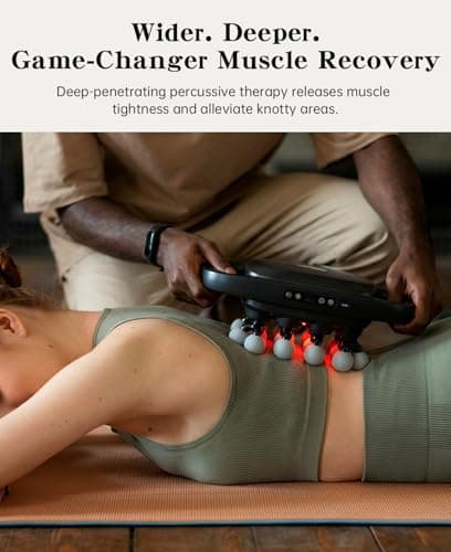 Jogfit 20 Head Massage Gun Set, Deep Tissue Muscle Massager with 3 Modes & 30 Intensities,Quiet Multi Head Massage Gun for Back/Hips/Legs/Shoulders/Foot Body Muscle Pain Relief - Thumbnail 4