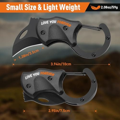 Valentines Day Gifts for Him, Pocket Carabiner Gadgets, Mens Valentines Gifts, Anniversary Birthday Gift for Men Dad Husband Him Grandpa, EDC Gadgets Tool Gift for Men - Thumbnail 4