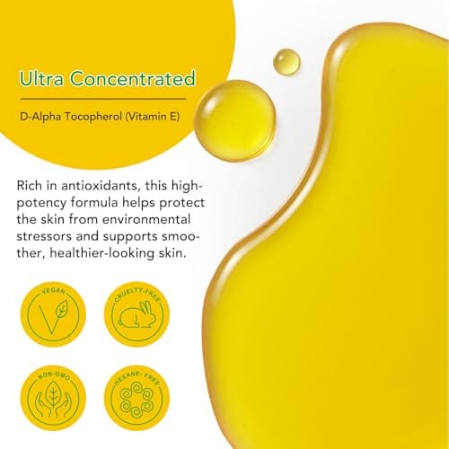 ELBBUB Premium Vitamin E Oil - Ultra Concentrated - Moisturizes, Improves Appearance of Scars & Stretch Marks, Skin Hydration - for Face, Body, Hair, and Nails - Thumbnail 2