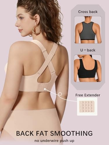 COCOMARTS Jelly Bras for Women No Underwire Full Coverage Push Up Seamless Bralettes Comfortable Supportive Tshirt Bra Nude Small - Thumbnail 3